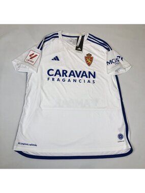 Adidas Real Zaragoza White Football Jersey 2023/2024 Size XL La Liga Soccer NWT